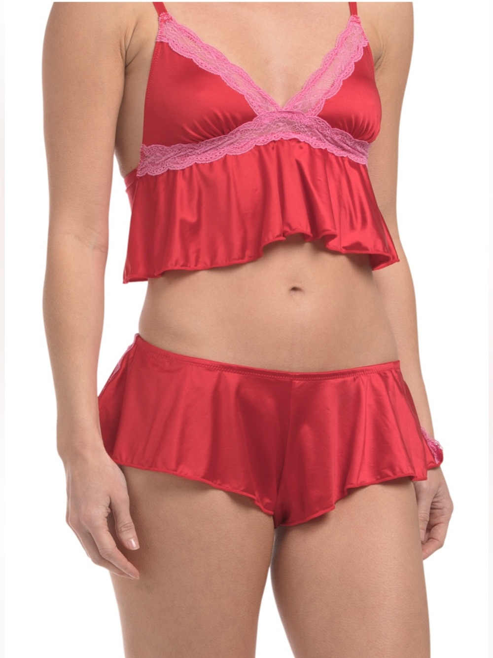 JUICY COUTURE 2pc Lace Trimmed Camisole & Shorts Set